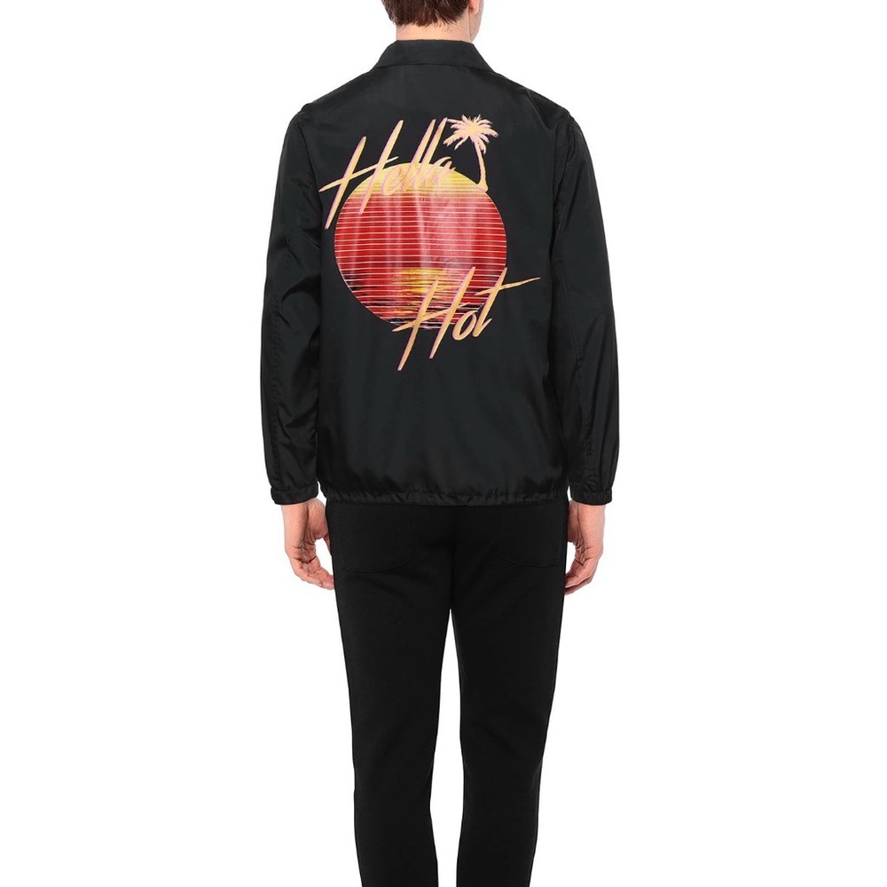 Wesc Black Hella Hot Graphic Windbreaker Jacket Unisex NWT